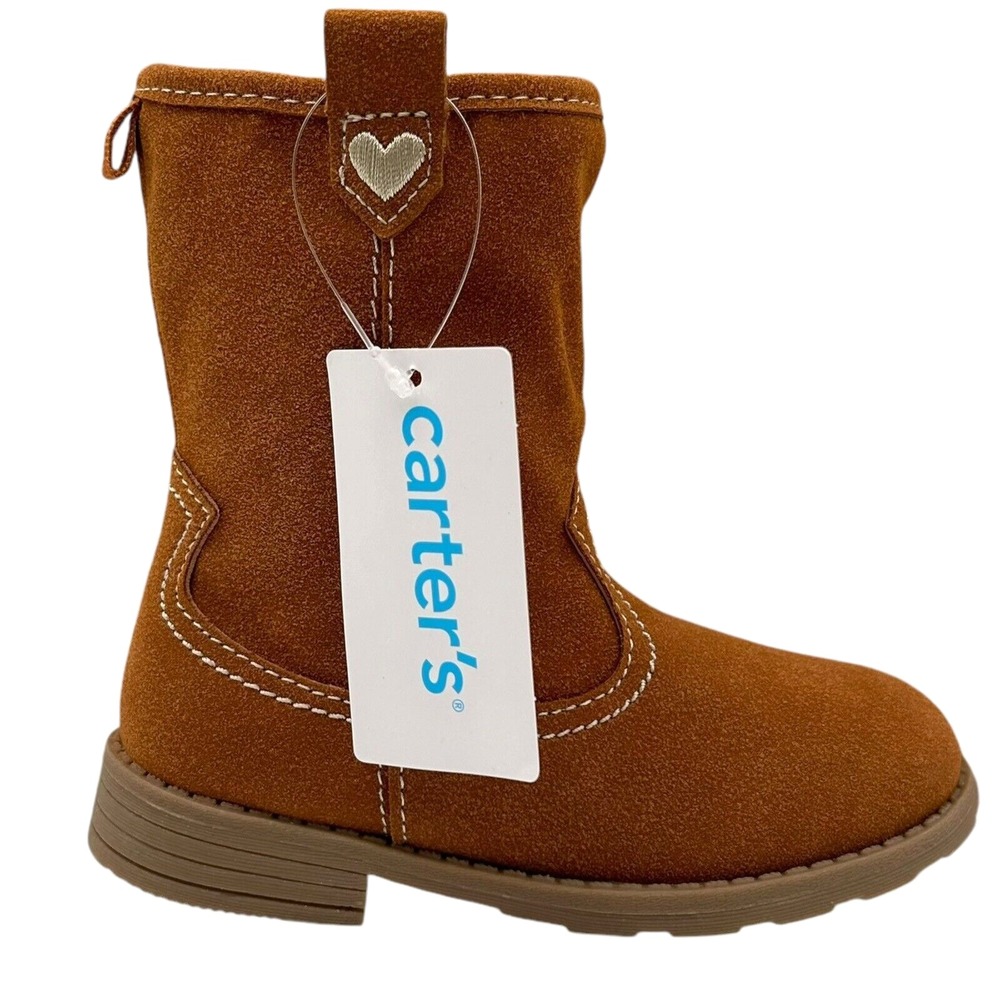 Carters Little Girls Western Slouch Fashion Boots Size 11 Brown Mid‎ Calf